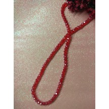 Бусины стеклянные 6 мм цв. красный АВ, цена за 25 шт